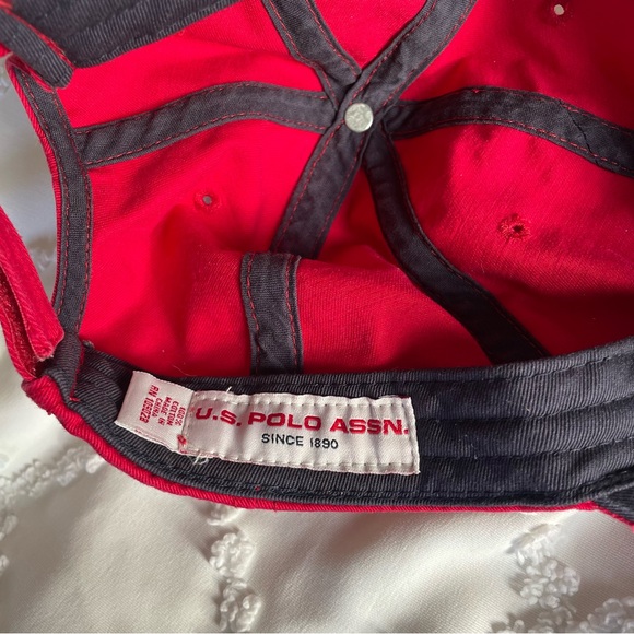 U.S. Polo Assn. Adult Red Baseball Cap - Picture 7 of 8